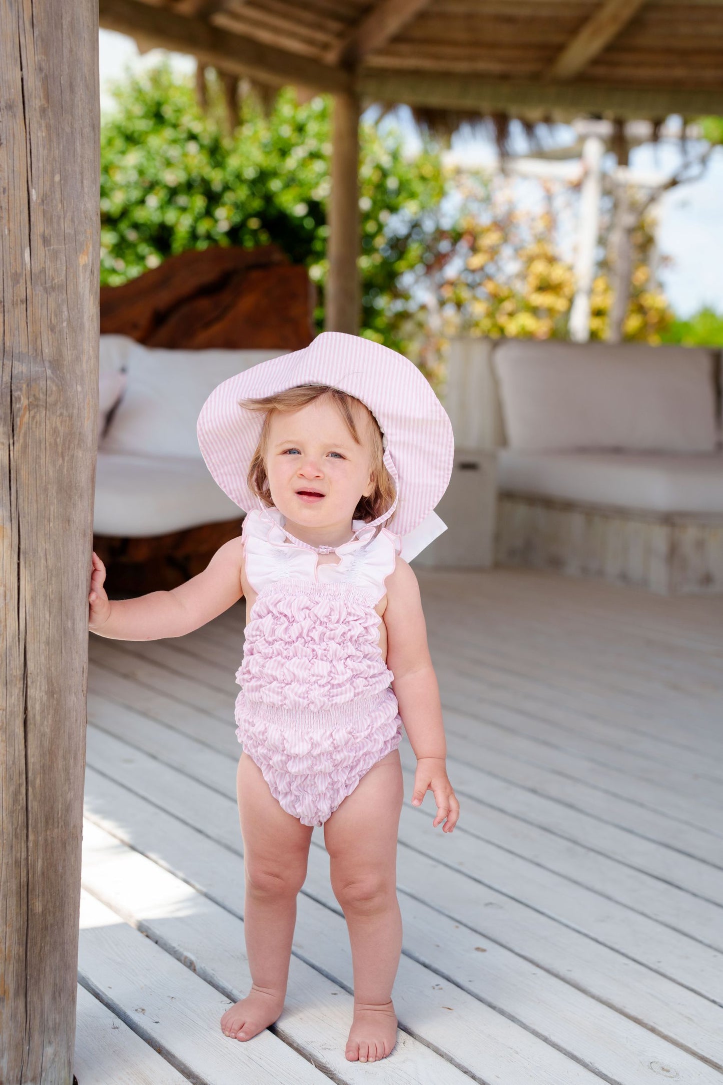 Rosé Stripes Sunny Hat