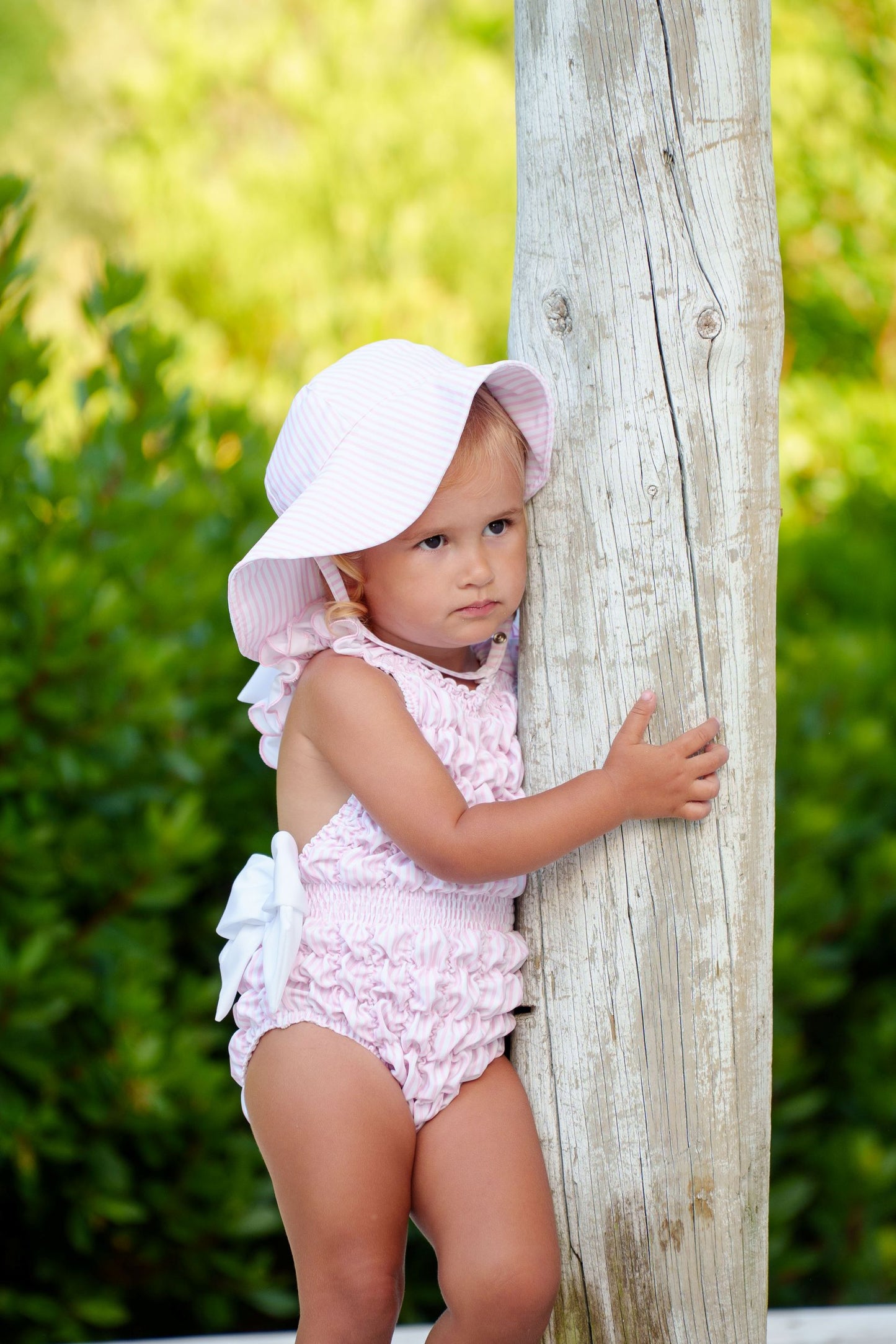 Pink Classic Lycra Sunny Hat