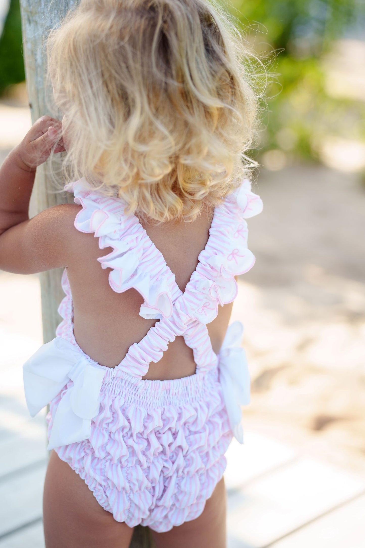 Pink Classic Frilled Swimsuit