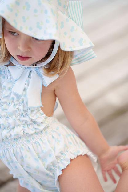 Blue Cherries Frilled Swimsuit