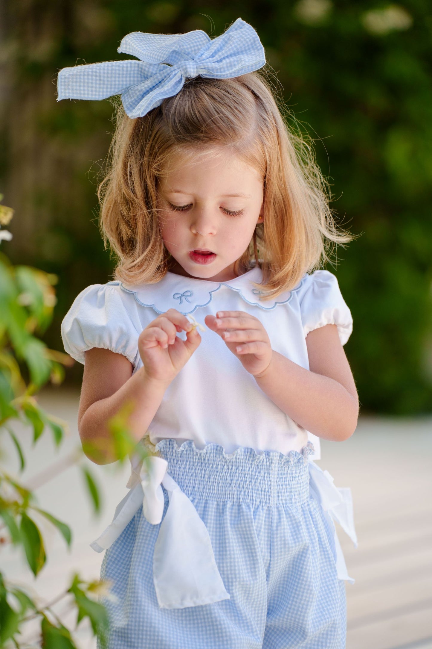 Mini Blue Gingham T-shirt