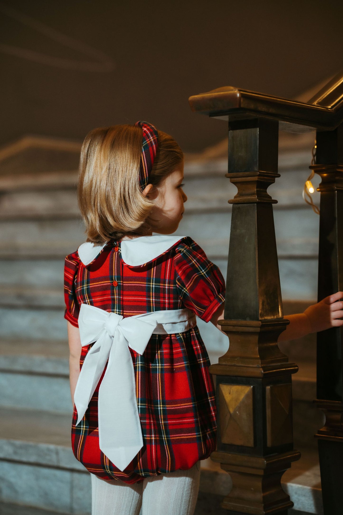 PRE-ORDER North Pole Plaid Smocked Romper