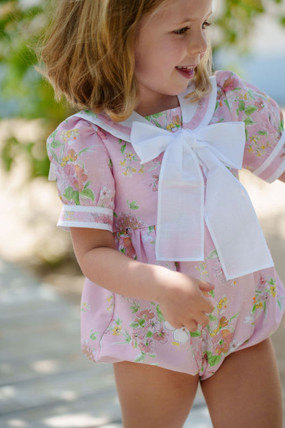 PRE-ORDER Linen Floral Romper