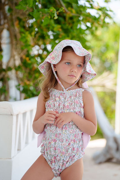 PRE ORDER Pink Floral Frilled Swimsuit