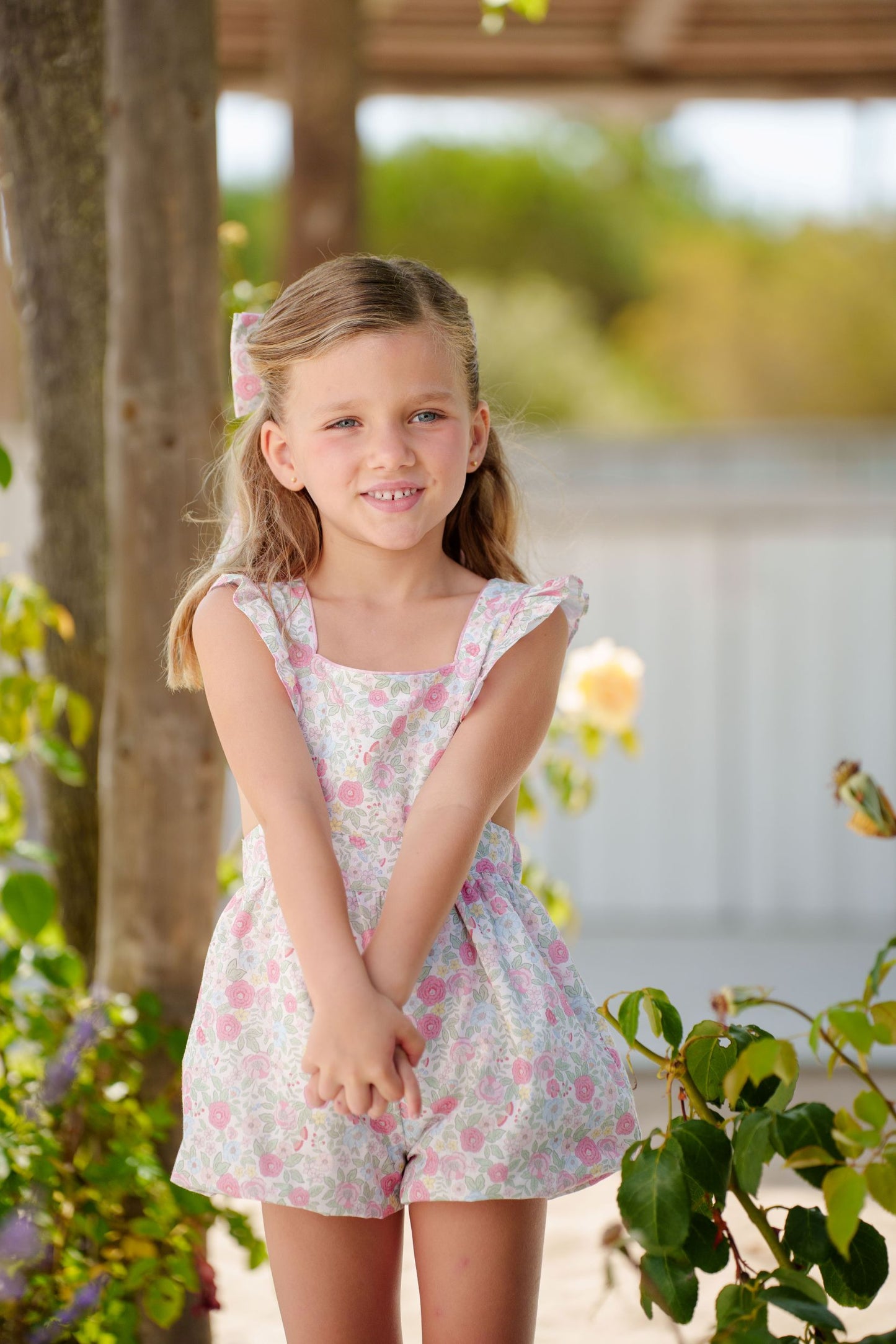 Pink Floral Shortall