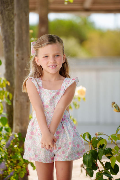 Pink Floral Shortall