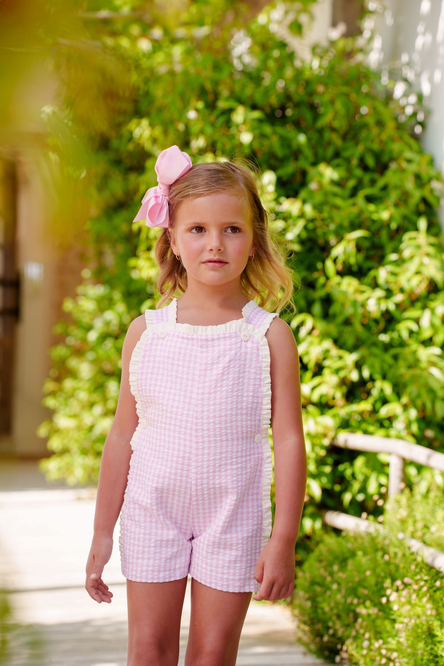 Pink Gingham Shortall
