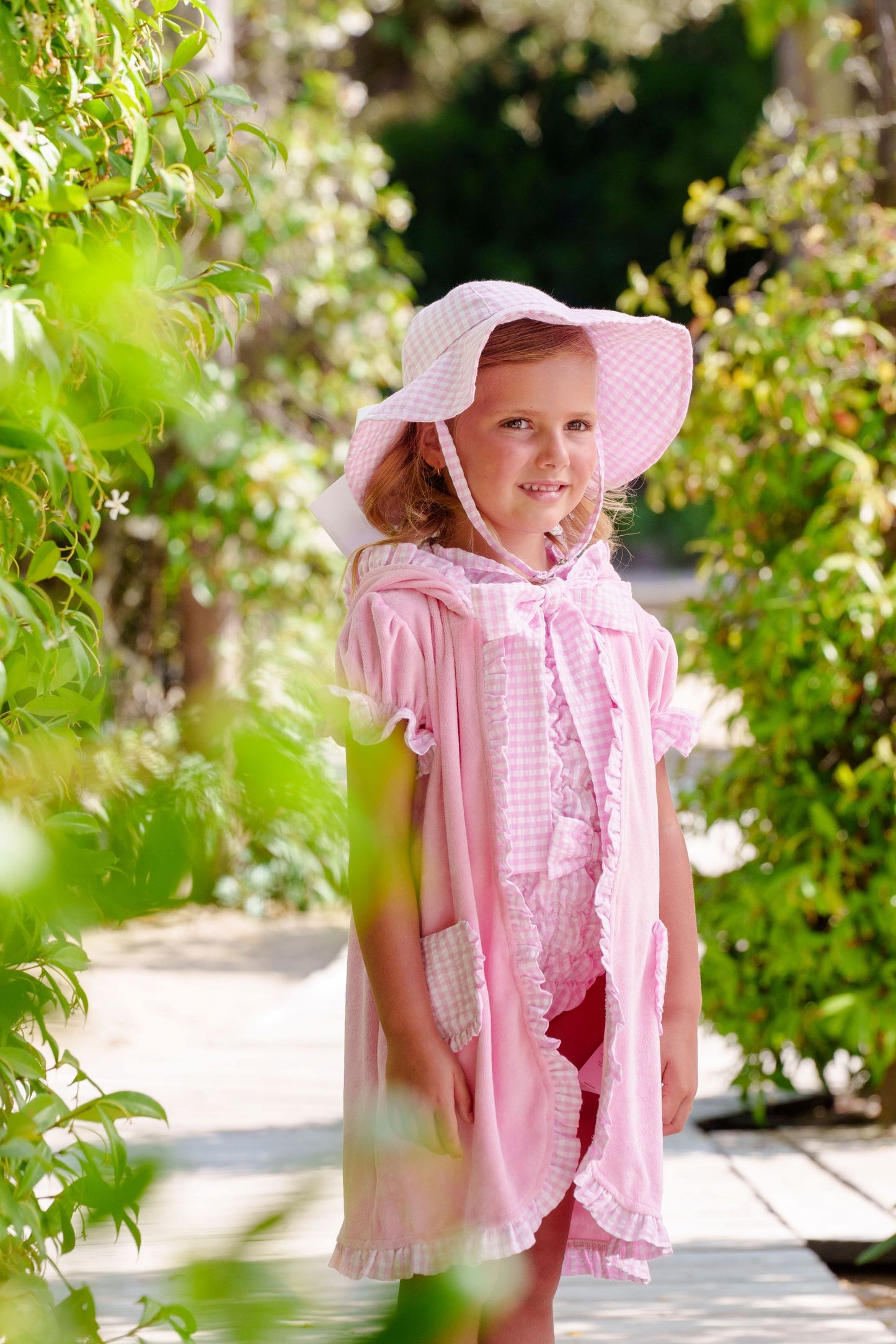 SAMPLE Pink Gingham Cover-Up