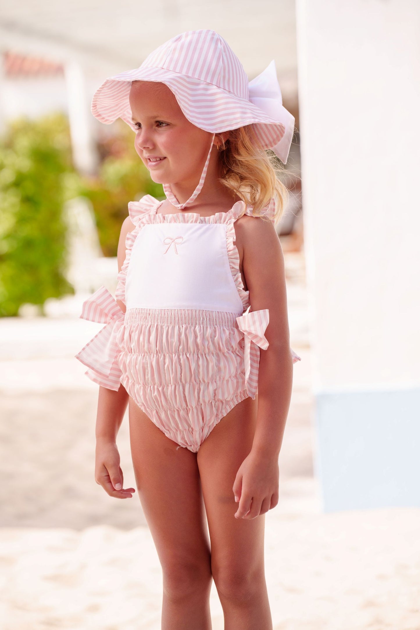 Flamingo Stripes Sunny Hat
