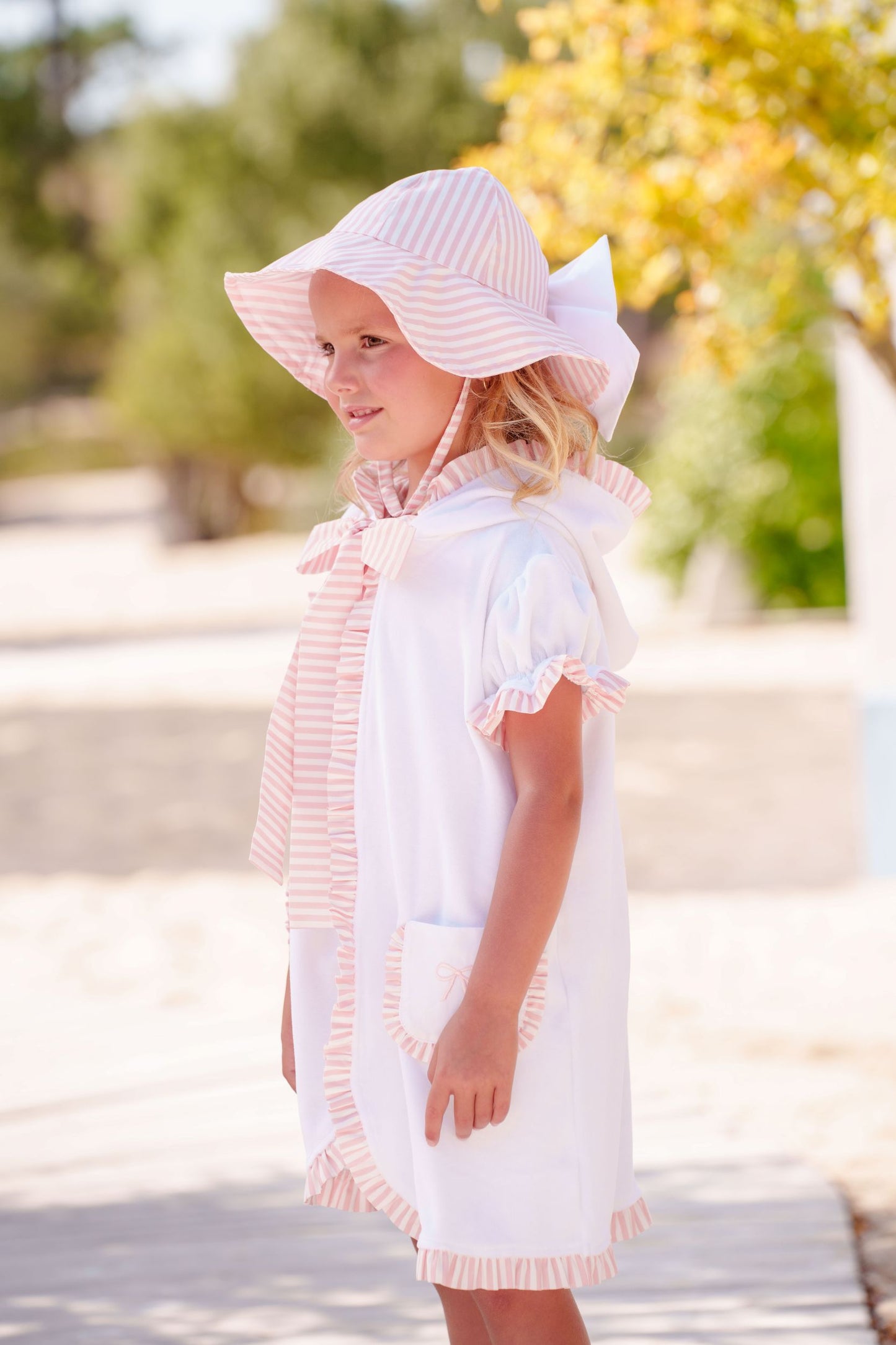 SAMPLE Flamingo Stripes Cover-Up