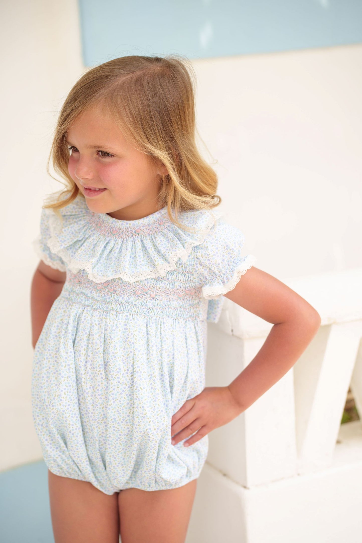 Blue Blossoms Romper