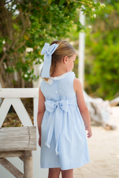 SAMPLE Mini Blue Gingham Dress