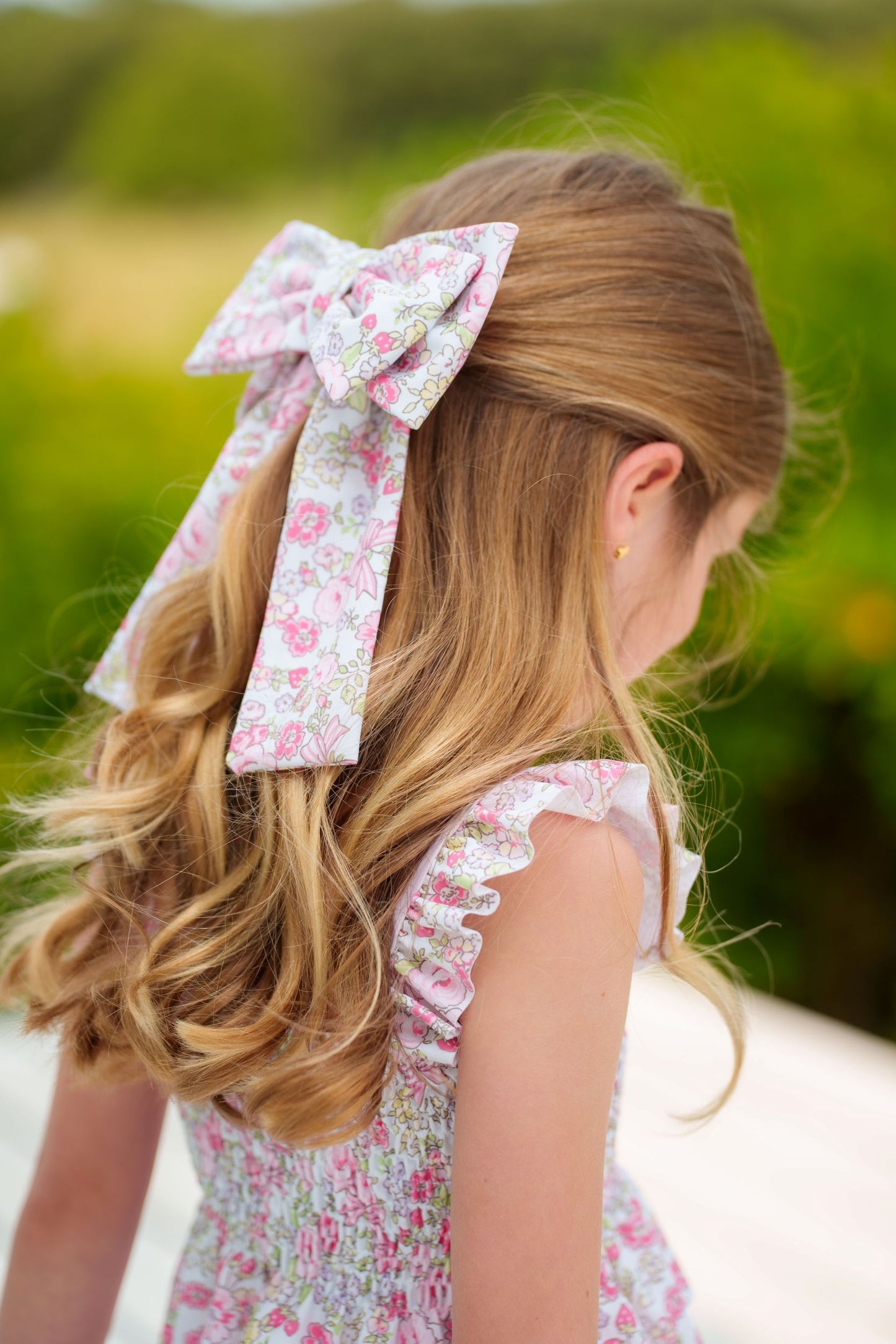 Pink Wonderland Lycra Big Hair Clip