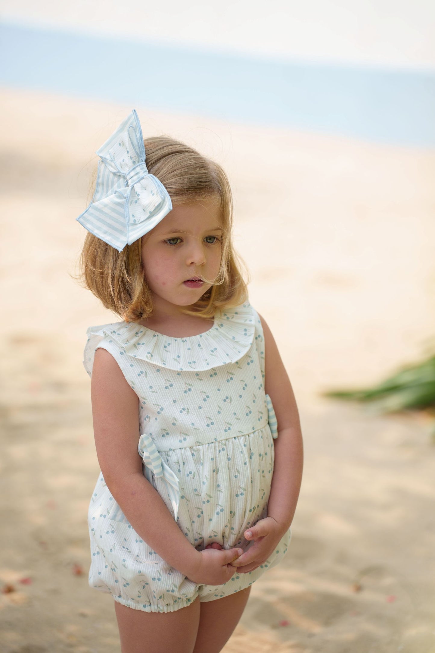 Blue Cherries Romper