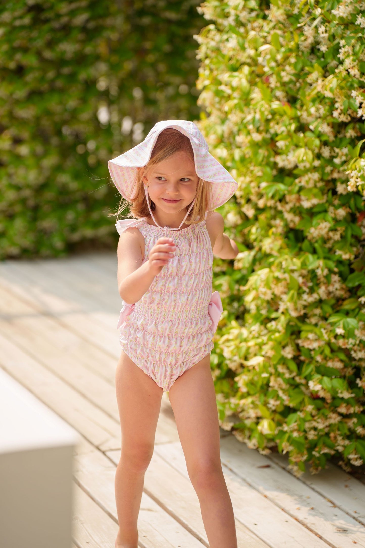 PRE-ORDER Romantic Floral Lycra Sunny Hat