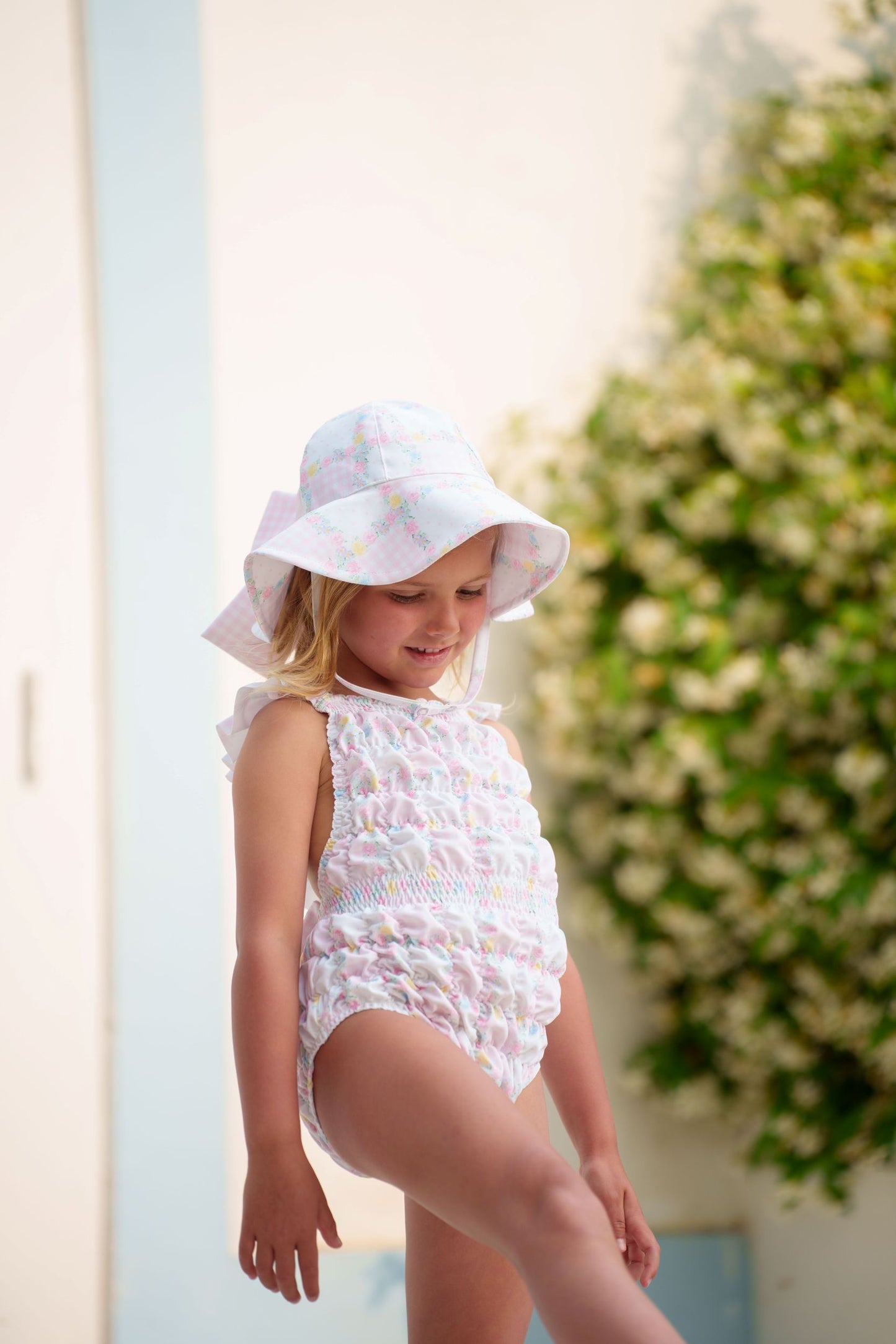 Patchwork Lycra Sunny Hat