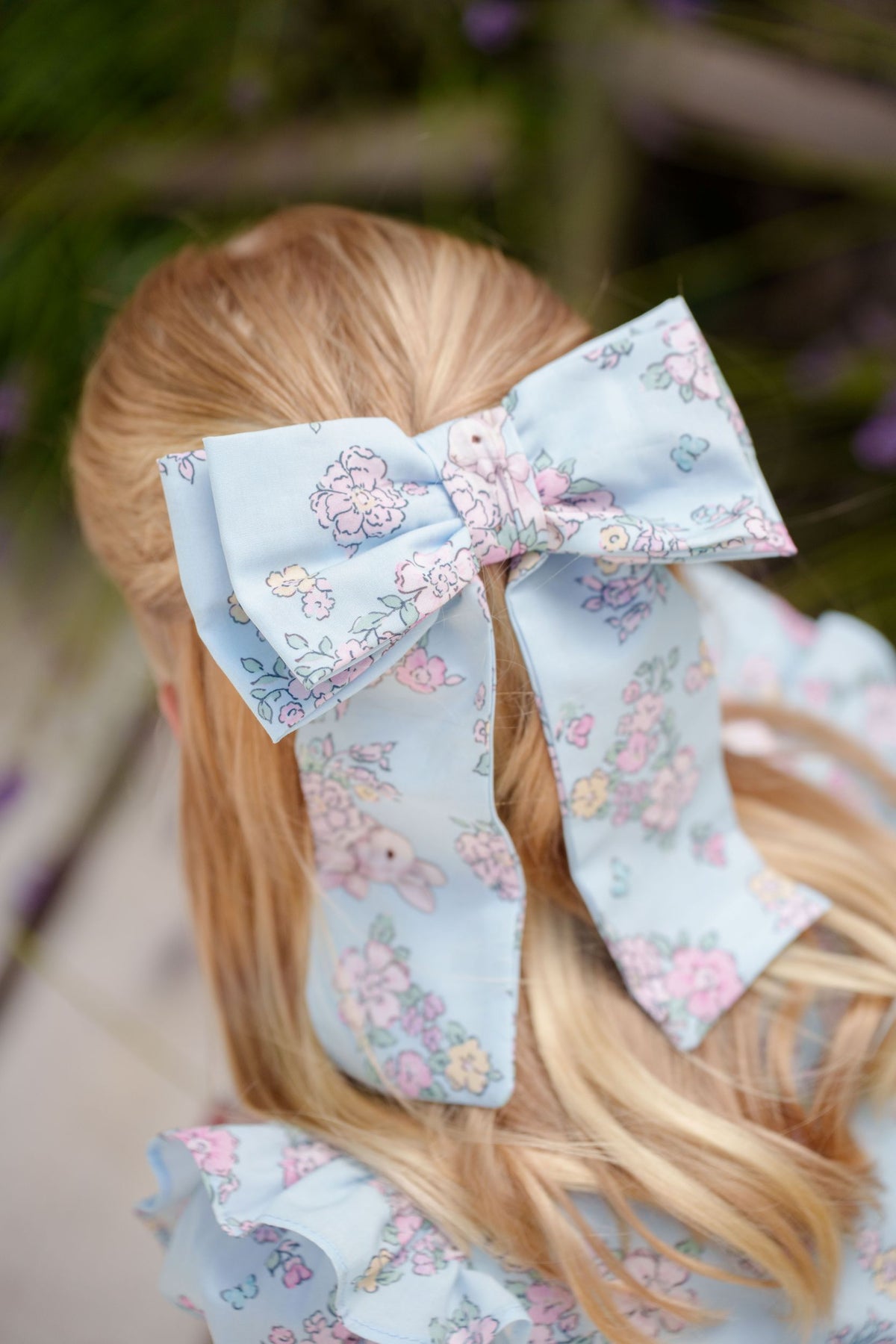 Garden Bunnies Big Hair Clip