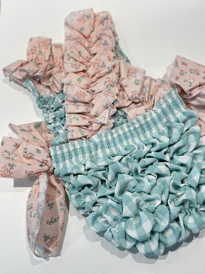Gingham Frilled Swimsuit