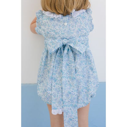 Blue Ditsy Floral Romper