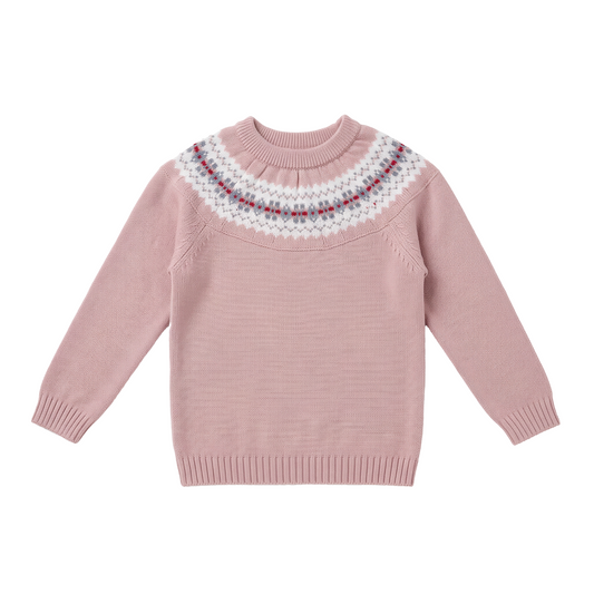 Pink Fair-Isle Sweater