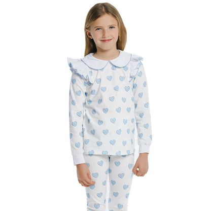 Hearts Blue Girl Pajama
