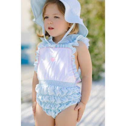 Mint Berries Cotton Frilled Swimsuit