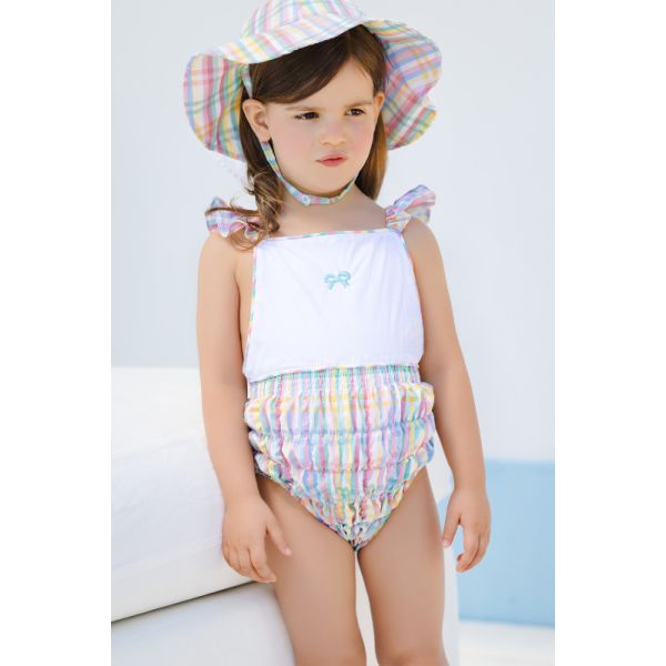 Rainbow Gingtham Sunny Hat